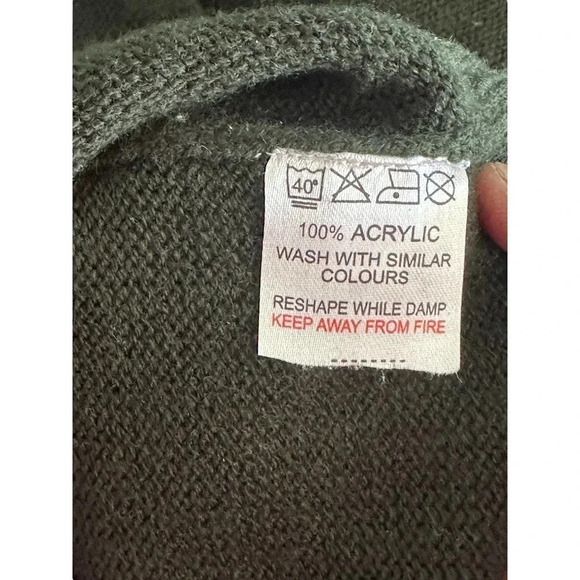 Traditional Crafts Heritage Green Long Sleeve V-Neck Ireland‎ Sweater Size XXL - Picture 2 of 4